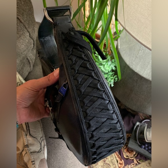 SOLD🔥Authentic DIOR ADMIT IT Lace up sides zip top clasp leather shoulder bag - Picture 13 of 16